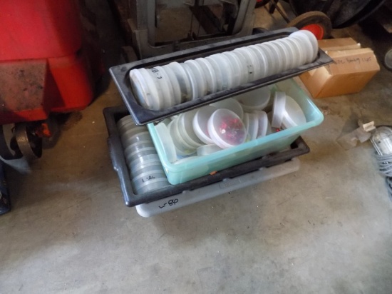 Group of Trays Full of Hardware - Large Qty. Organized in Small Round Plast