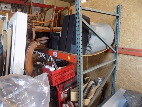 12' Section of Pallet Racking, 7' Tall, (1) Shelf