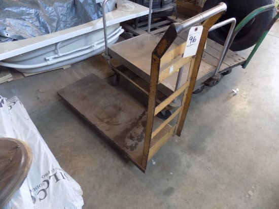 Yellow Plaform Cart, 39'' x 16'', Handle on 1 End