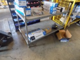 2 Tier Heavy Duty Shelf, 24'' x 48'' with Steel Legs, Plastic Shelves, DAMA