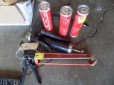 Large Caulk Gun, (2) Grease Guns and (3) Tubes of Grease