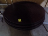 (4) New 36'' Round Wooden Mahogany Colored Dining Table Tops, NO LEGS (4 x