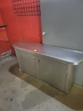 Stainless 62'' x 16'' x 30'' Tall 2 Door Cabinet with Rounded End Counter T