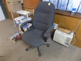 Gray Upholstered Executive Office Chair (Upstairs Office)