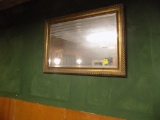 30'' x 42'' Gold Framed Wall Mirror (Upstairs Office)