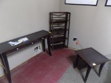 3 Pc. Furniture Set, 4 Tier Shelf, 48'' Table with 3 Drawers and an End Tab