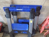 Pair of Cobalt Plastic Saw Horses