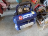 Campbell Hausfeld Twin Tank Portable Air Compressor, 110 psi Max, Blue