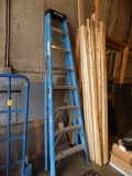 Werner 8' Fiberglass Step Ladder, Blue
