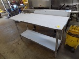 New 50'' x 24'' Stainless Work Table with 5'' Back Splash