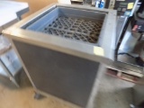 Stainless Steel Spring Operated Dish Tray Holder on Casters
