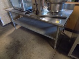 5' x 30'' Stainless Steel Equipment Stand, 26'' Tall with Back Splash