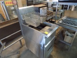 Serve-Ware Stainless Steel Commercial Nat. Gas 16'' Double Basket Deep Frye