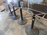 (4) Steel Dining Table Legs/Bases with 8' Table Top, Formerly a Folding Tab
