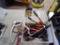 Container of Misc. Tools - Inspection Camera, Bolt Cutters, Files, Gear Pul