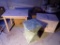 (3) Household Decorations 30'' x 20' Table, 16'' x 16'' x 21'' Green Plaste