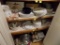 Contents of Bottom 3 Shelves in Closet - Lg Qty of Ceramic Dishes, a Few Po