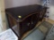 Mahogany Buffet Cabinet w/Black Granite Top - Very Nice Heavy Piece of Furn