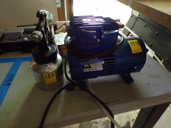 Thomas Oilless Compressor Model 727CM39 and Pneumatic Spray Paint Gun, Look