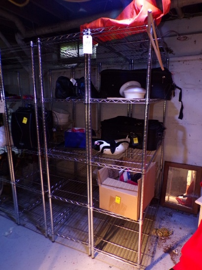 (2) 5-Tier Adjustable Metal Wire Shelves, 48'' x 18'' x 75'' (Marked X) ( 2