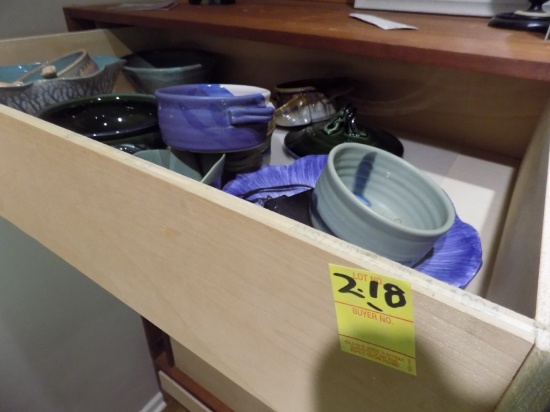 Contents of Top Drawer - Decorative Ceramic Dishes (Sm Den off Kitchen)
