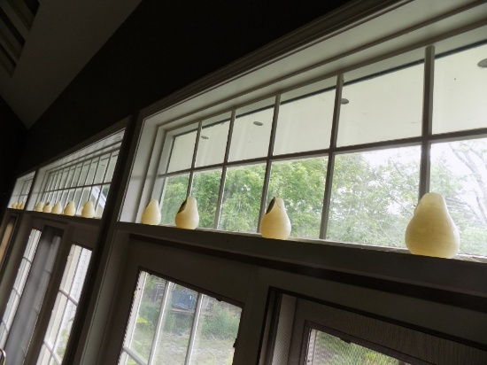 (12) ''Pear'' Candles on Windowsill (Sun Room)