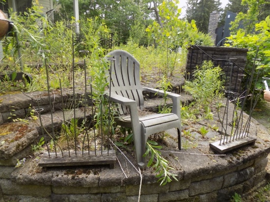 Plastic Adirondack Chair, (2) 10-Place Tealight Holders  (Outside - Pool Ar