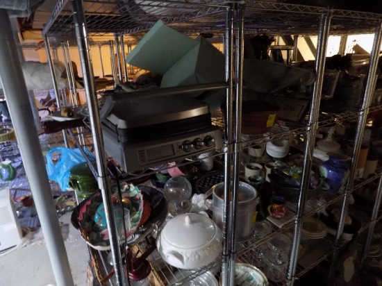 Contents of Shelf ''T'' (2 Shelves - Lot 361) - Lg Qty of Dishes, Artificia
