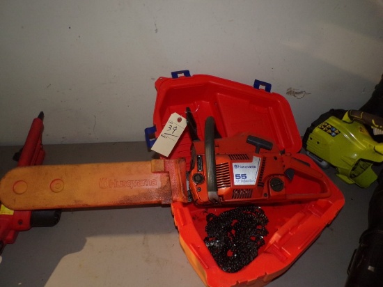 Husqvarna 55 Chainsaw with 18'' Bar with Extra Chains