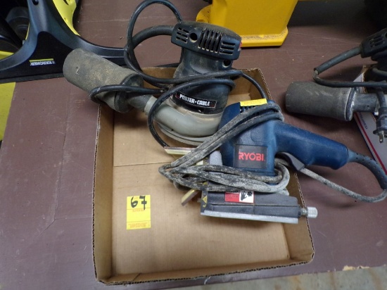 Porter Cable Corded 5'' Random Orbit Sander and Ryobi Corded Biscuit Joiner