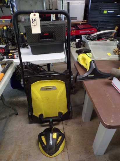 Karcher Walk Behind Floor Sweeper, MISSING (1) FRONT ROUND BRISTLE PAD, Kar