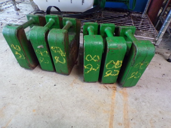 (6) John Deere 40 Lb Tractor Weights (6 x Bid Price) (Garage)