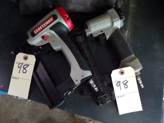 Craftssman Pneumatic 18 Gauge 1/4'' Crown Stapler and Porter Cable 18 Gauge