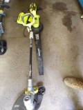 Ryobi 40 V Weed Eater/Edger and Blower, (1) Battery, (2) Chargers (Garage)