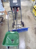 Scotts Mini Broadcast Spreader and a 29'' Walk Behind Snow Blade (Garage)
