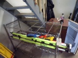 3 Tier Adjustable Wire Metal Self Unit, 48'' x 18'' x 36'' with Contents -