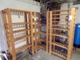 (2) Adjustable Wooden Racks 32 1/2'' x 13'' x 69'' + (6) Tier L-Shaped Adju