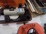 Nikon AE-7 Surveyors Level/Scope in Orange Case with Red and Gray Tri-Pod
