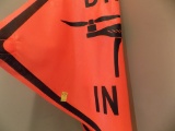 Drone In Use Work Zone Warning Flag