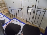 (2) Bar Stools - Black Cushioned Gray Wire Construction, Nice (2 x Bid Pric