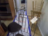 (2) Bar Stools - Black Cushioned Gray Wire Construction, Nice (2 x Bid Pric