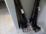 Group of Fishing Rods and Reels, (4) Complete Setups - Mix of Light and Hea