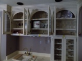 Glassware Contents in Both Wall Cabinets - Wine Glasses, Mugs, Mixed Drink