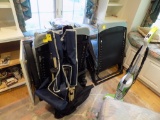 (2) Large Folding Lounge Chairs & Folding Cot (Living Room)