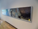 96'' x 16'' Abstract Painting on Living Room Wall (Living Room)