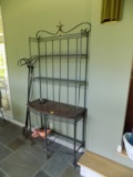 4-Tier Bakers Rack w/Contents - Few Decorations  (Sun Room)