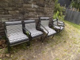 (6) Black & White Patio Chairs  (Outside - Pool Area)