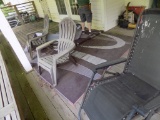 (3) Chairs & All Decorations on Back Porch - EXCEPT THE LARGE FROG  (Outsid