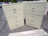 (2) 5 Drawer Lateral Filing Cabinets, 42'' x 18'' x 65''
