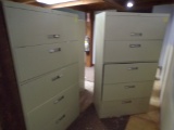 (2) 5 Drawer Lateral Filing Cabinets, 36'' x 18'' x 64''